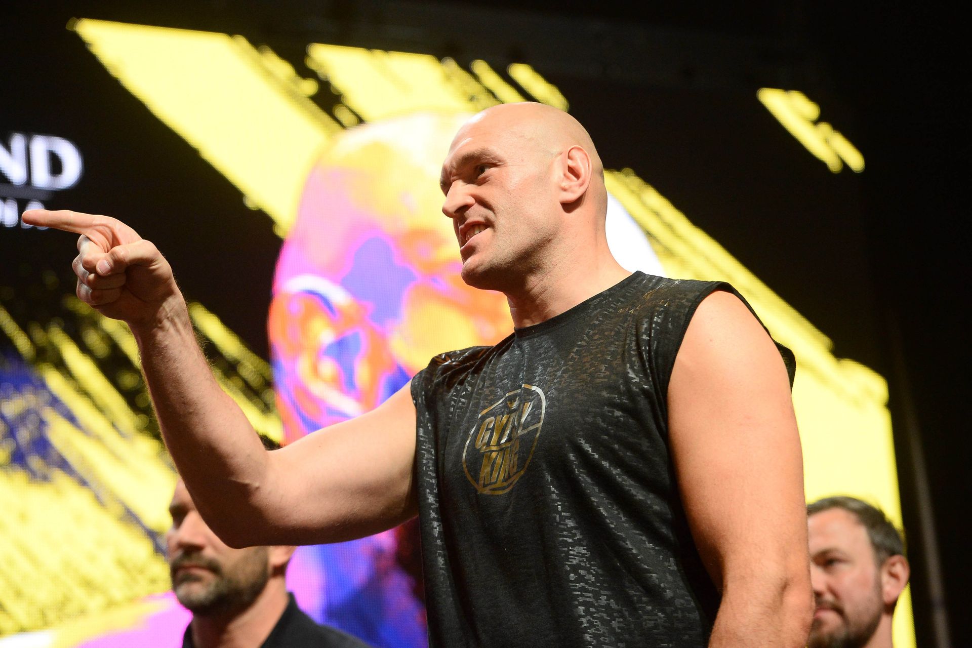 Tyson Fury at weigh-in for his championship bout against Deontay Wilder, Las Vegas