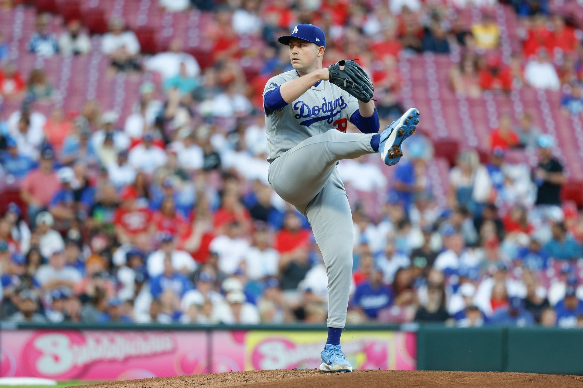 Tarik Skubal pitches against the Reds at Great American Ball Park, 2026