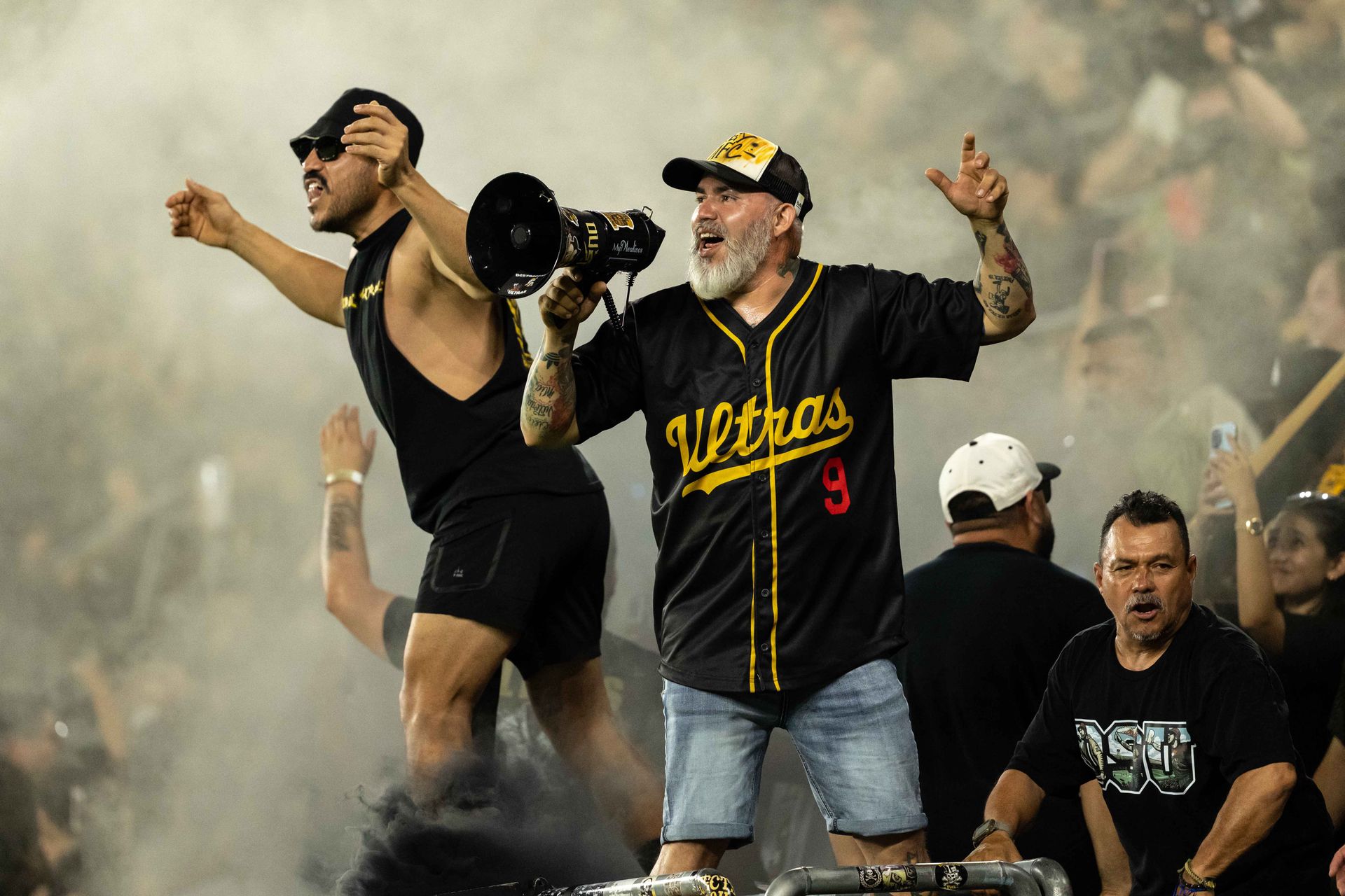 LAFC fans celebrate during the match against NY Red Bulls