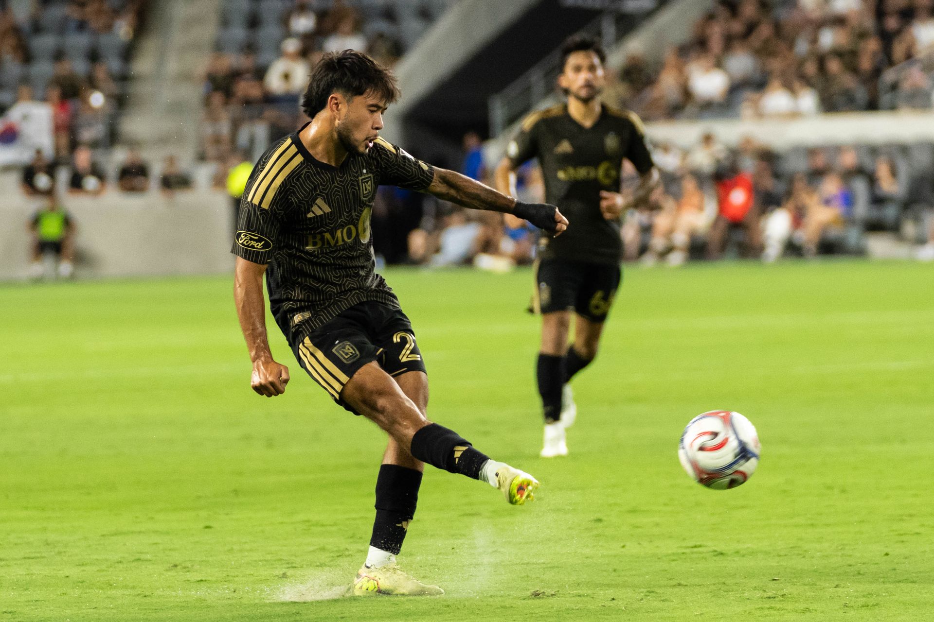 Ryan Raposo (21) in action during the LAFC vs NY Red Bulls game