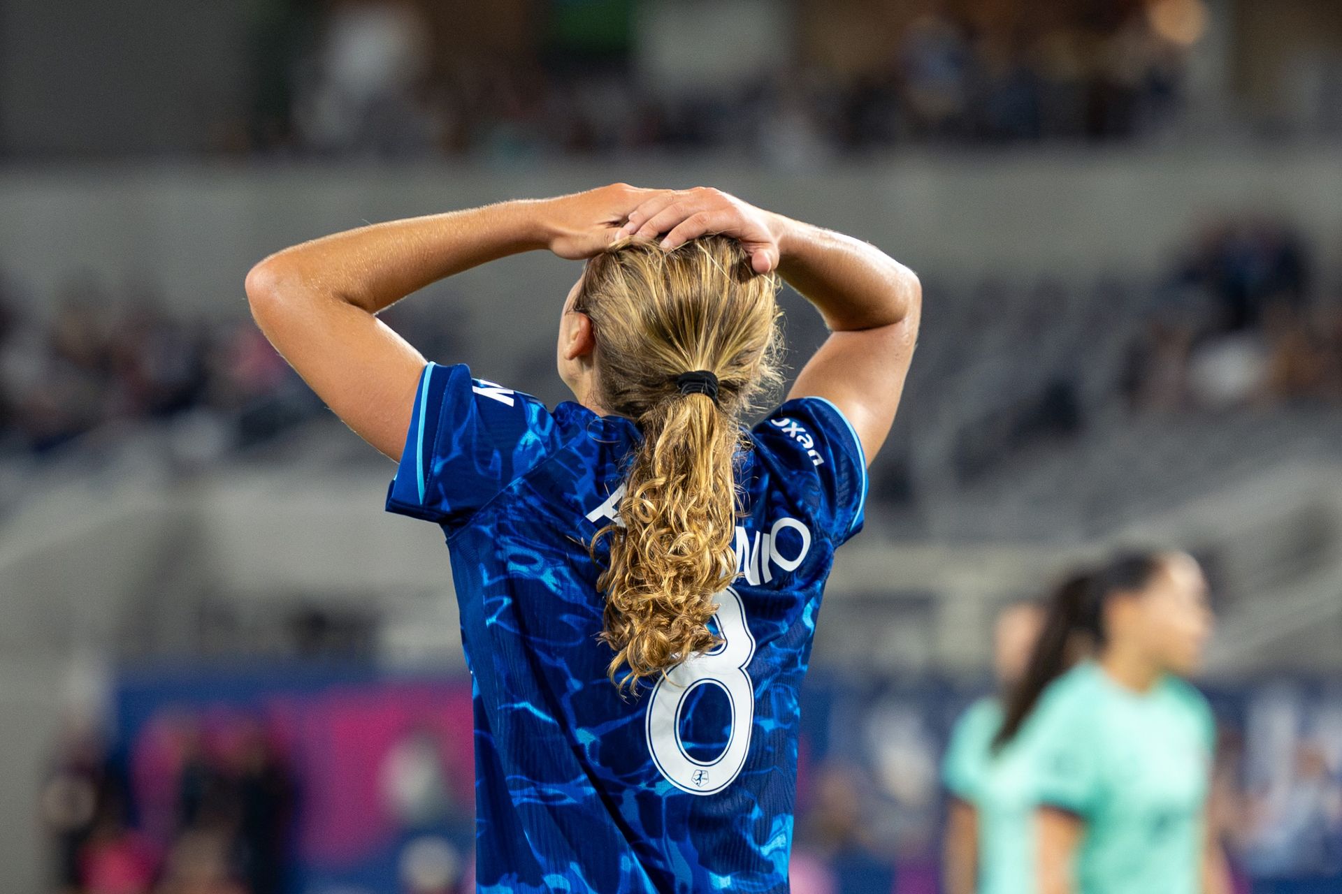 Kimmi Ascanio shows disappointment after a missed shot.