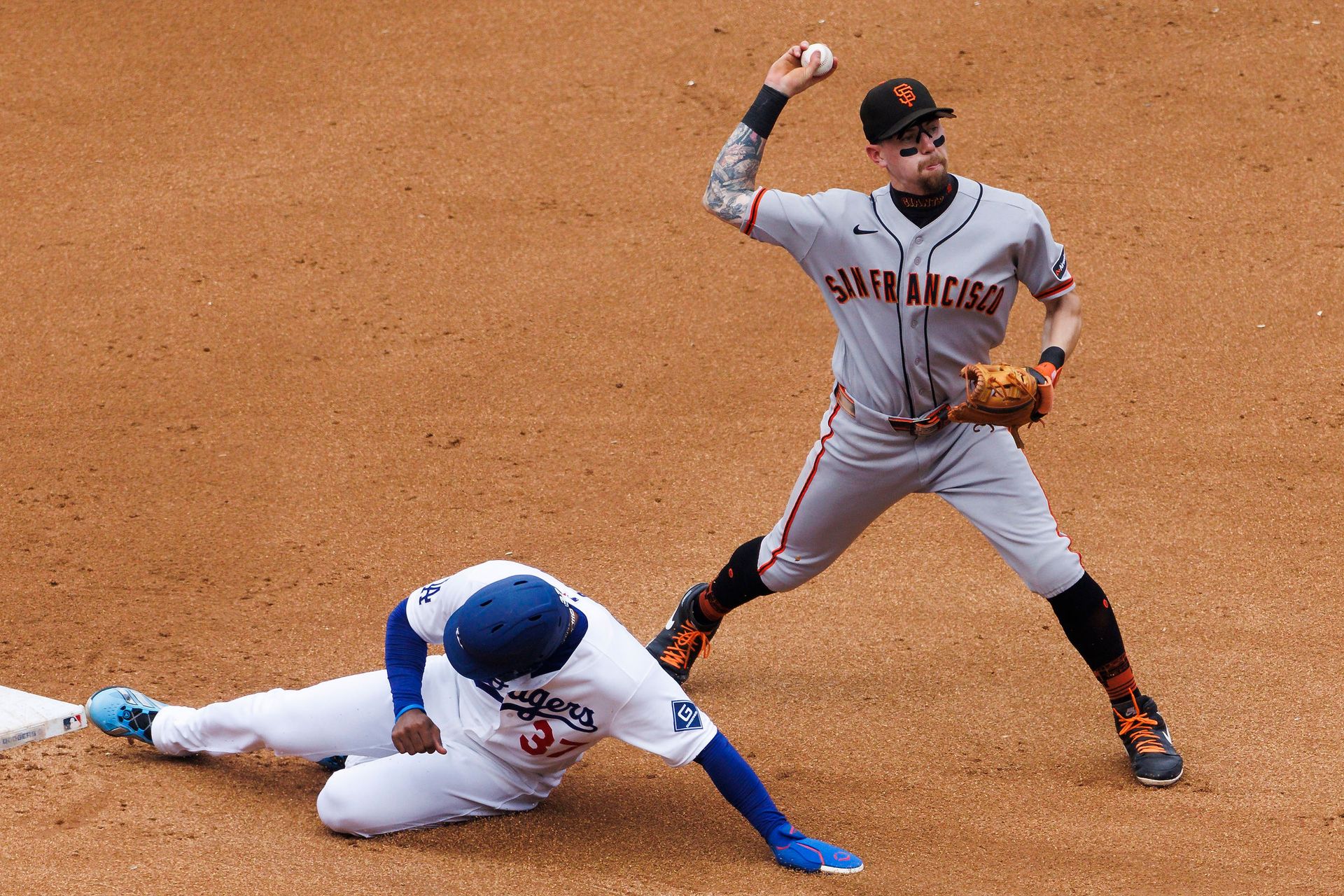 Christian Koss and Teoscar Hernandez in Action at Dodger Stadium