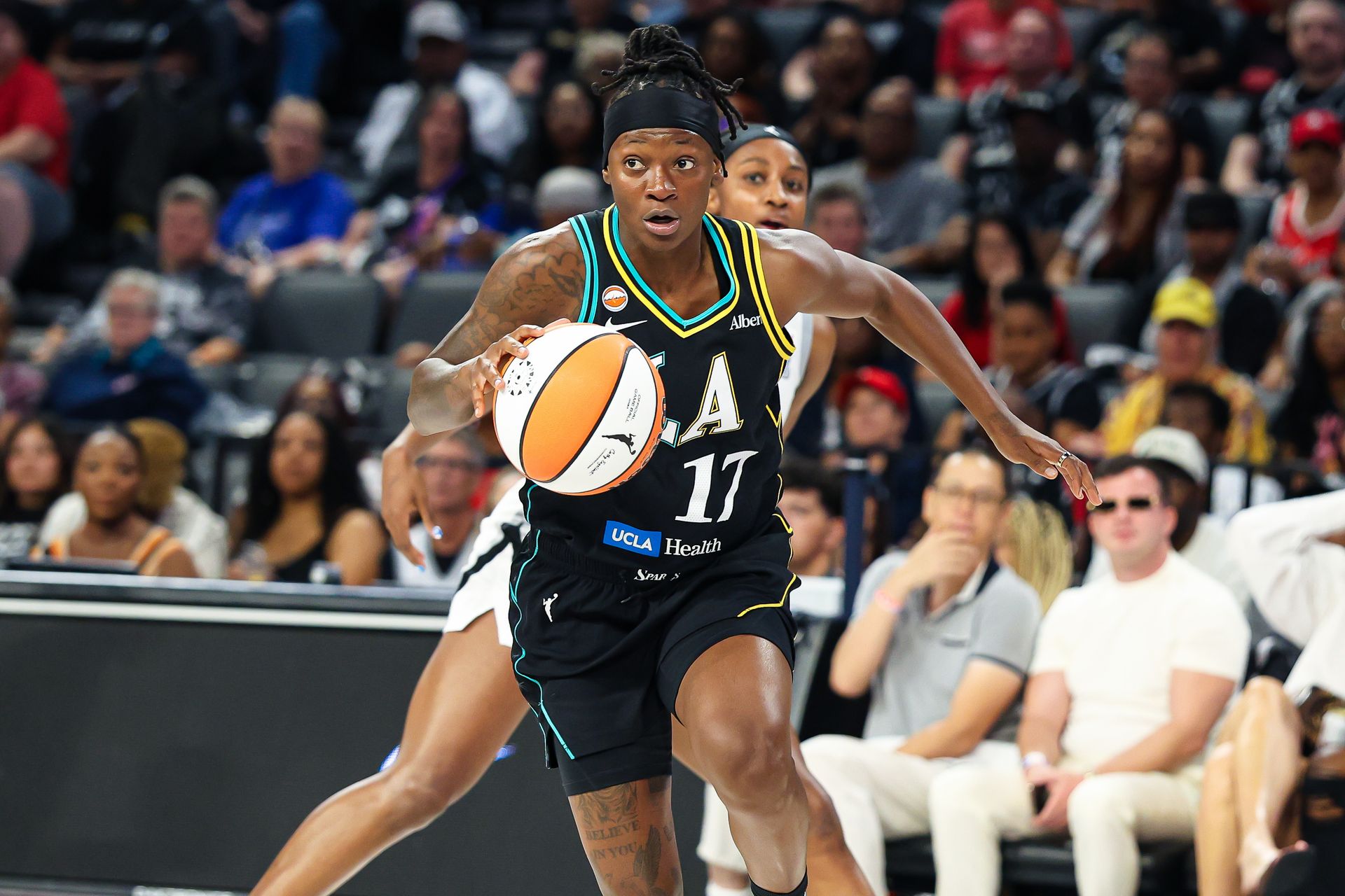 Erica Wheeler drives to the basket against the Aces