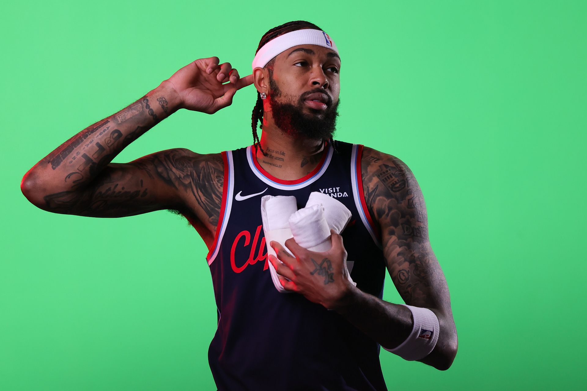 Brandon Ingram posing at Clippers Media Day 2026