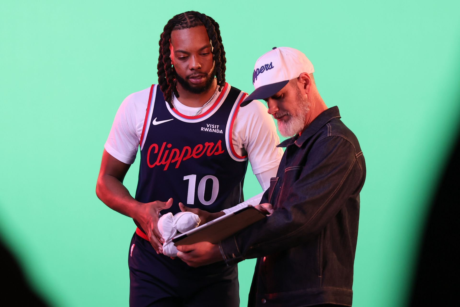 Darius Garland in action at Clippers Media Day 2026