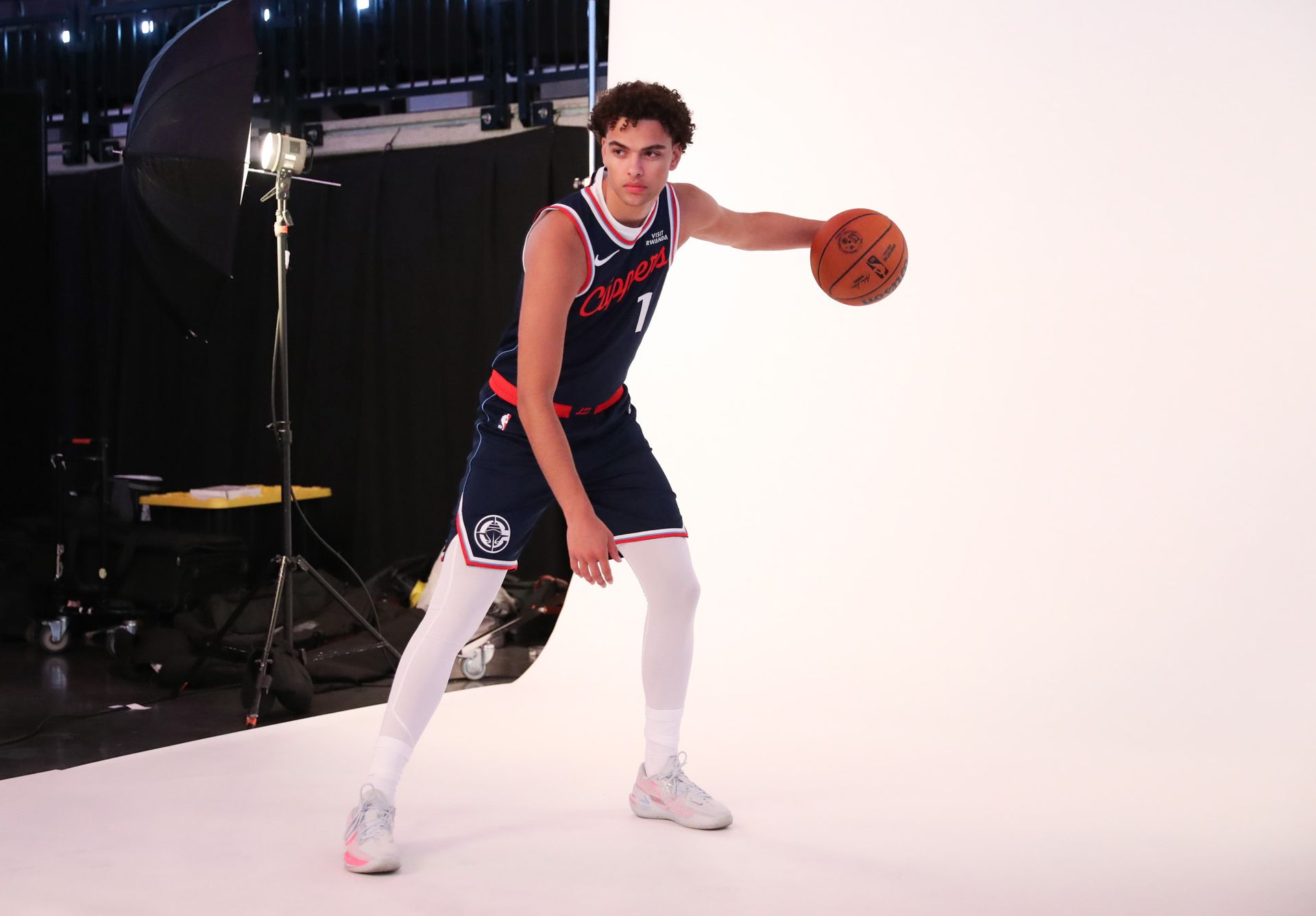 Keaton Wagler in casual pose at Media Day 2026