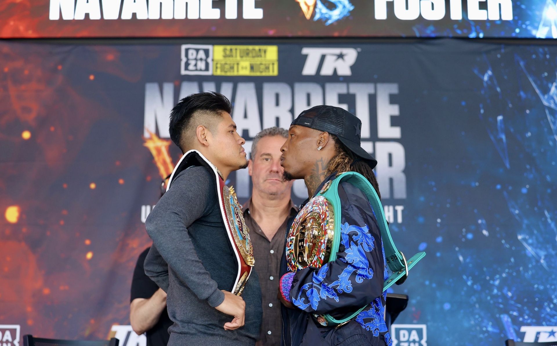 Emanuel Navarrete and O'Shaquie Foster at pre-fight press conference
