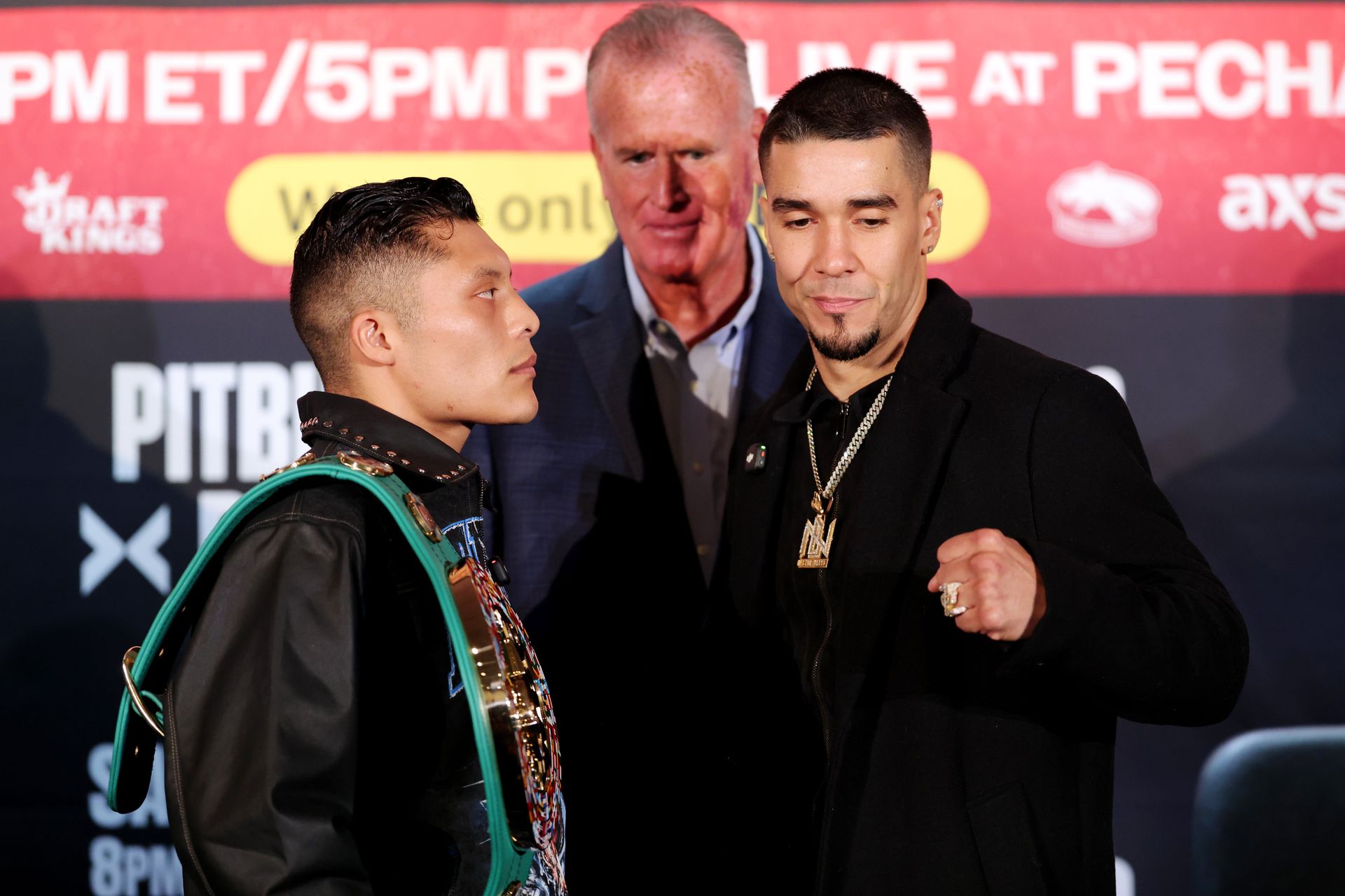 Isaac Cruz sizes up Nestor Bravo at press conference