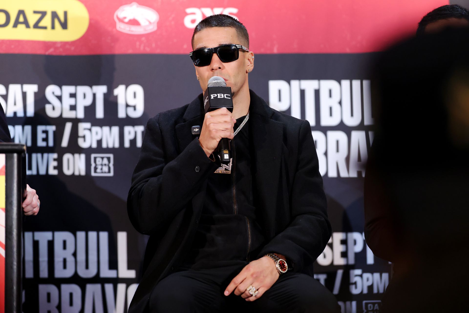 Nestor Bravo addresses media at final press conference