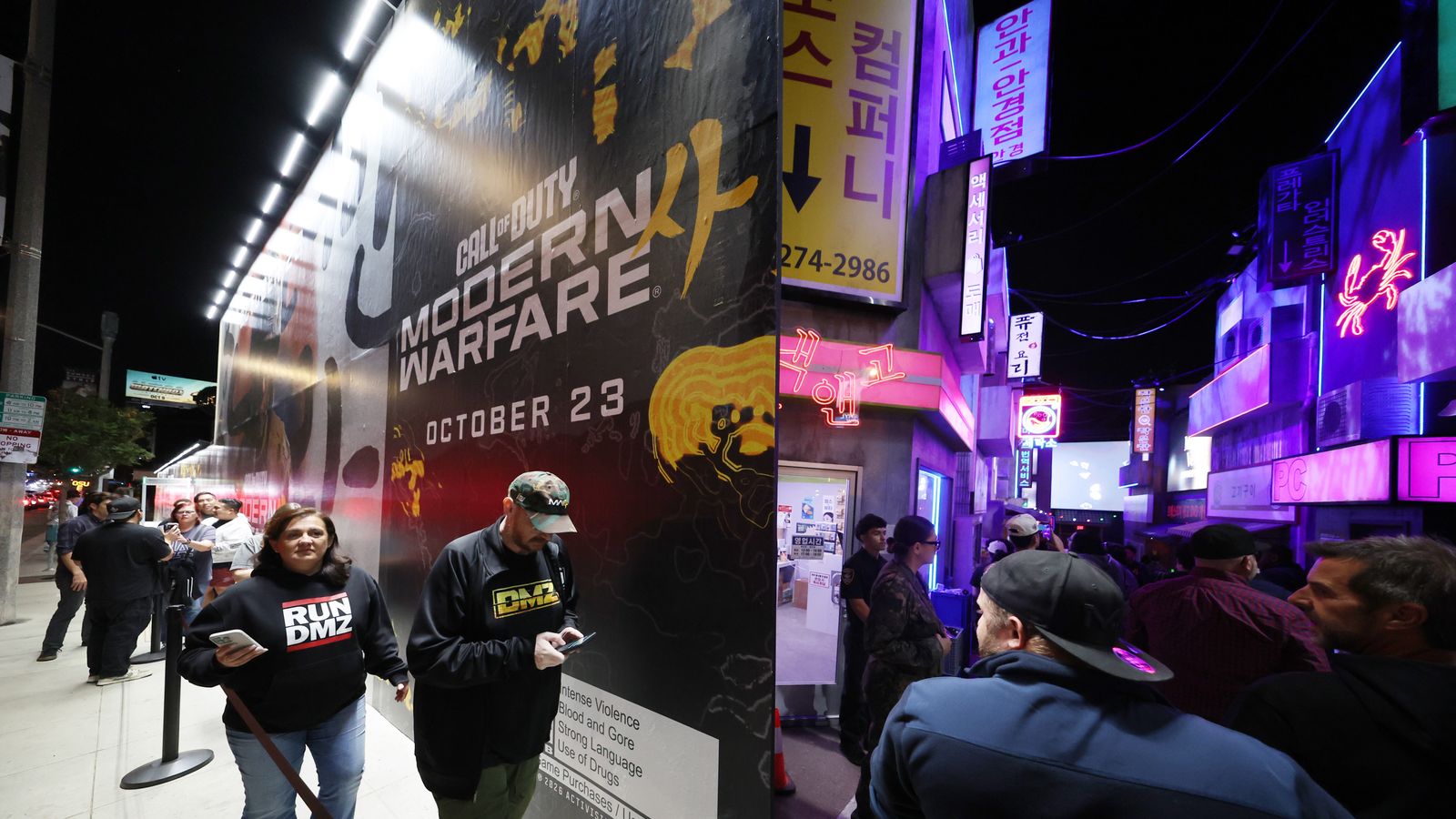 Call of Duty Fans Gather Outside Activision's Los Angeles Experience