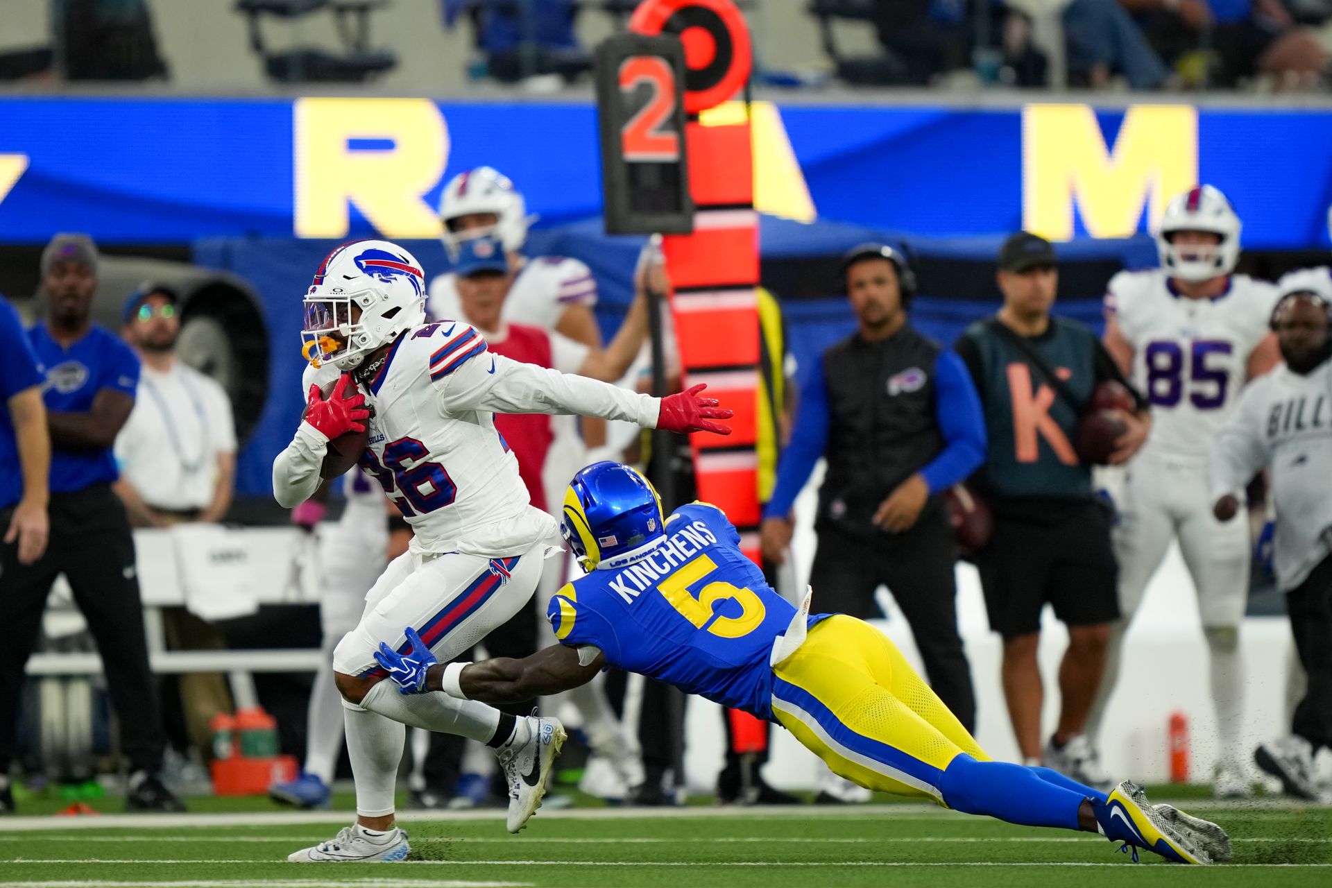 Kamren Kinchens Tackles Ty Johnson