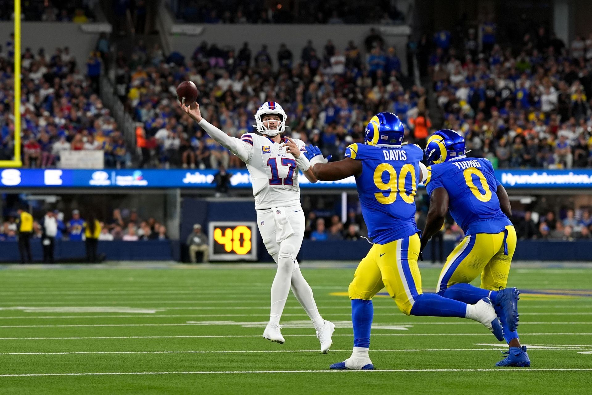 Josh Allen Passes Against the Los Angeles Rams
