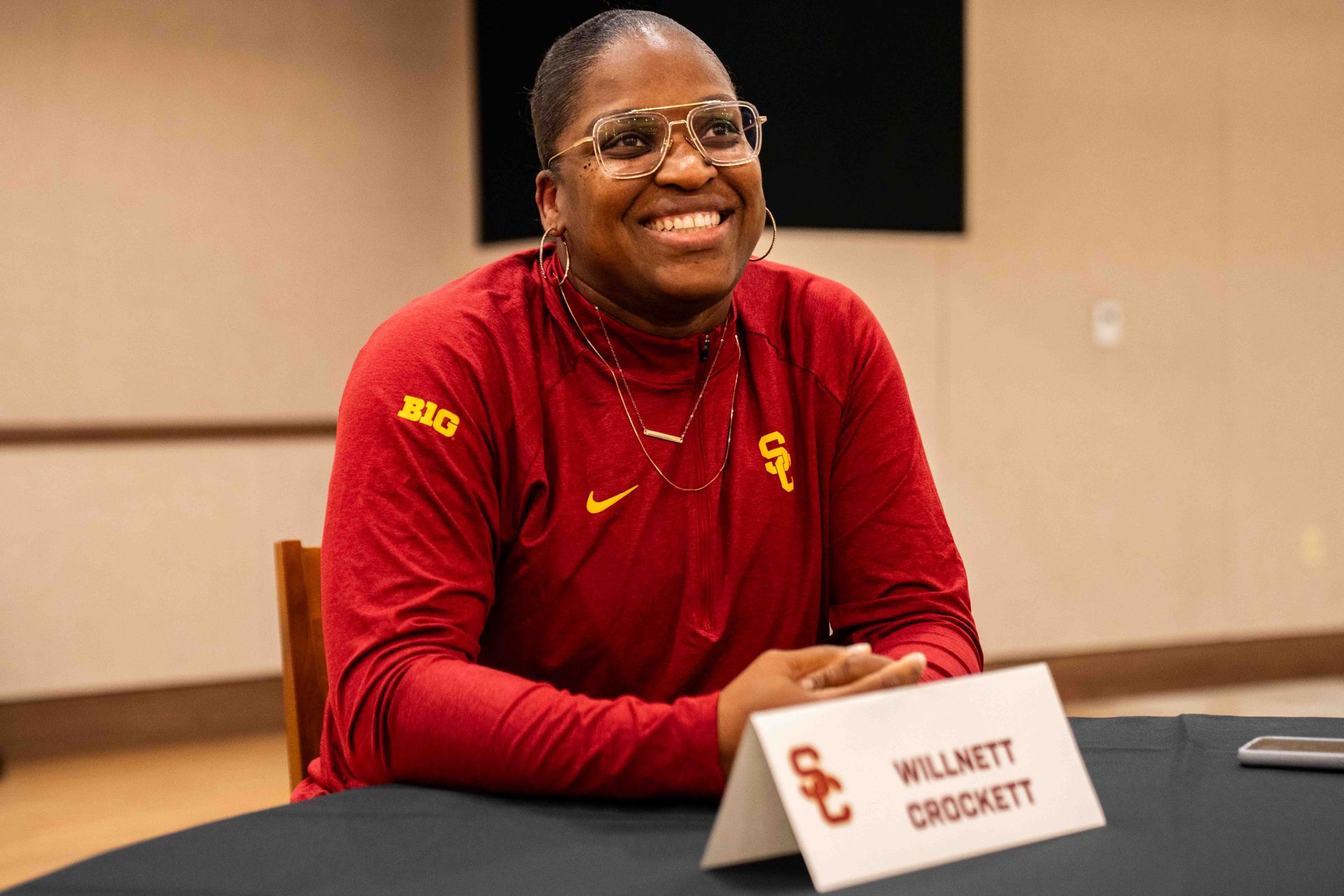 USC Assistant Coach Willnett Crockett at 2026 Media Day