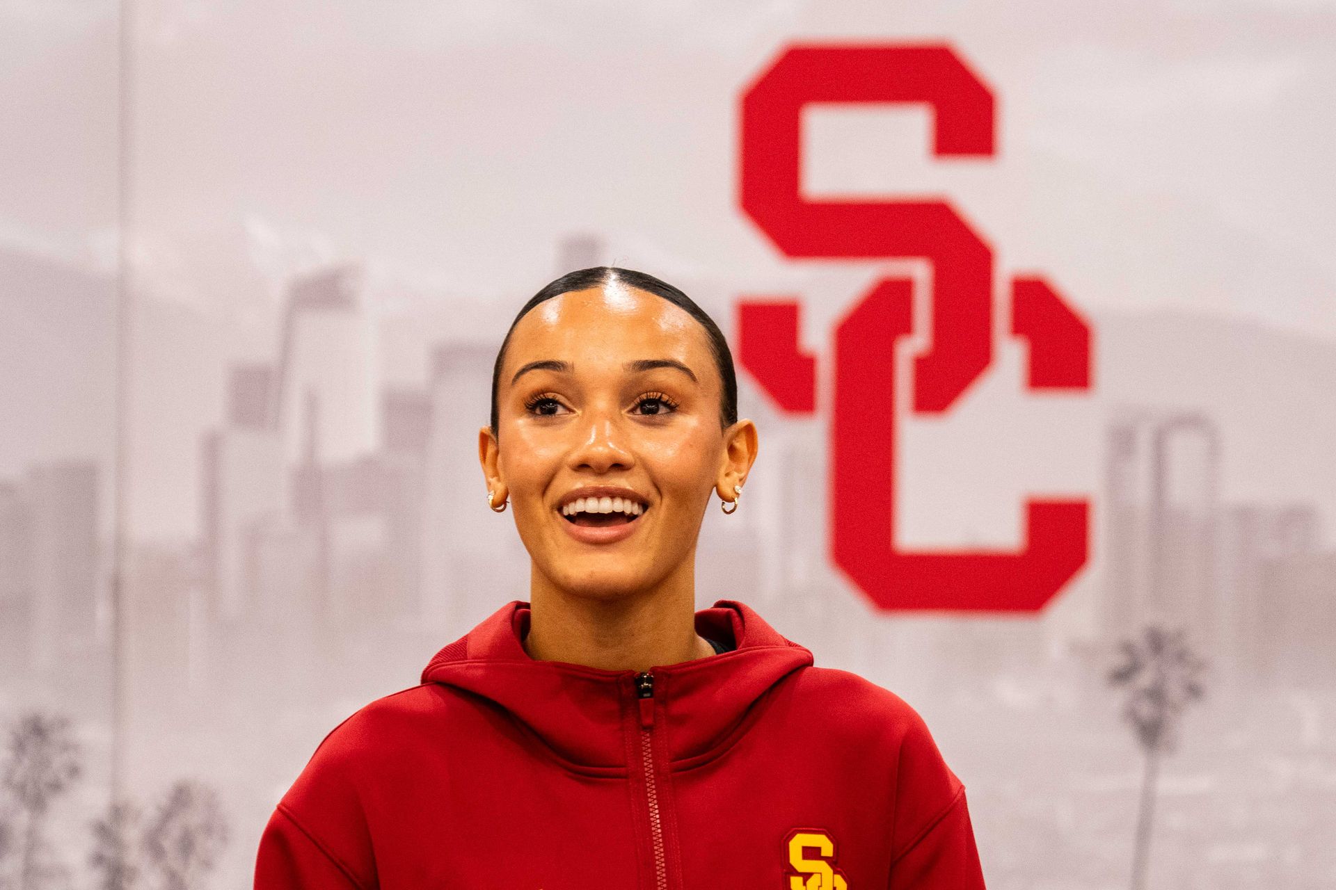 USC Guard Jazzy Davidson at 2026 Media Day