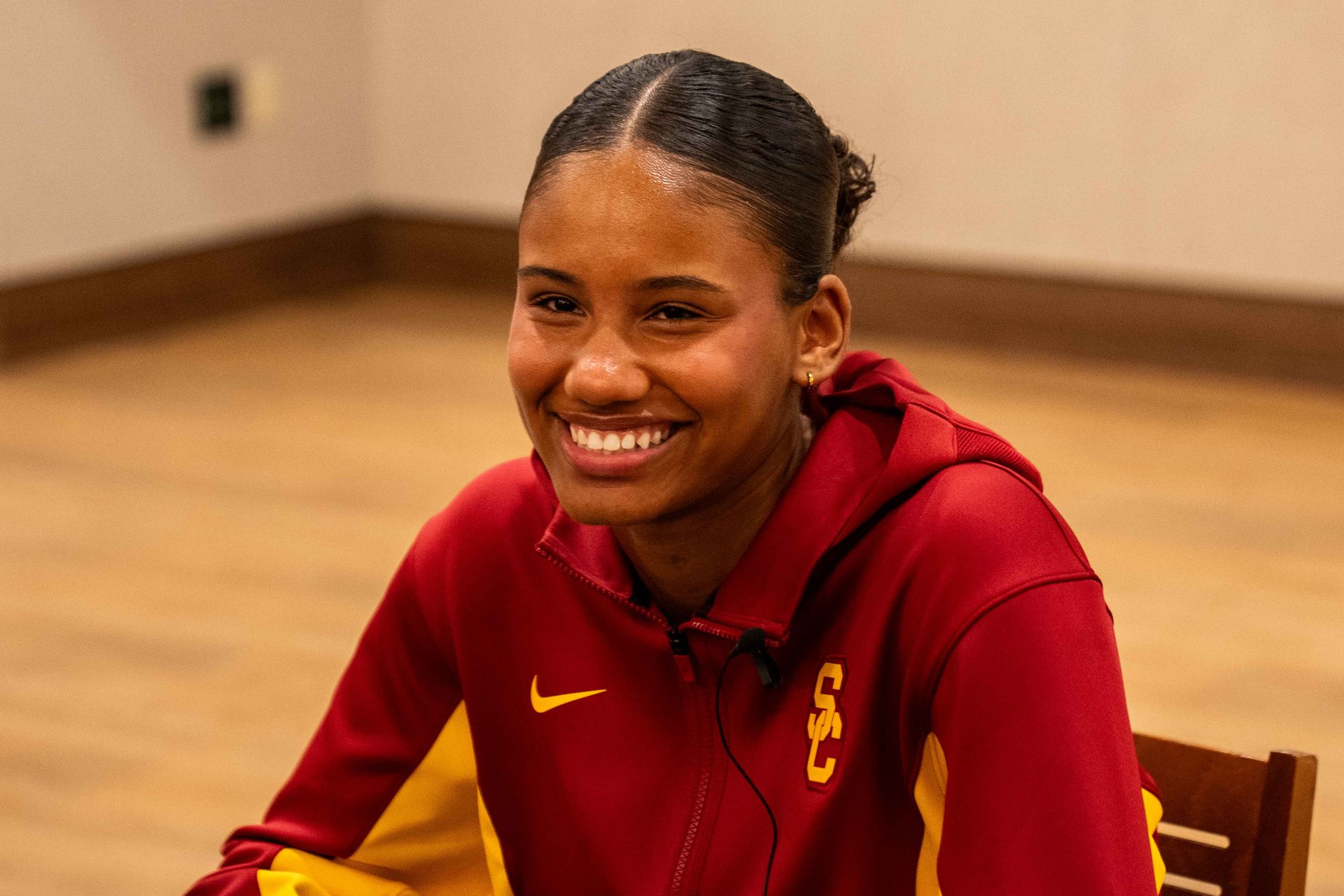 USC Forward Sitaya Fagan at 2026 Media Day