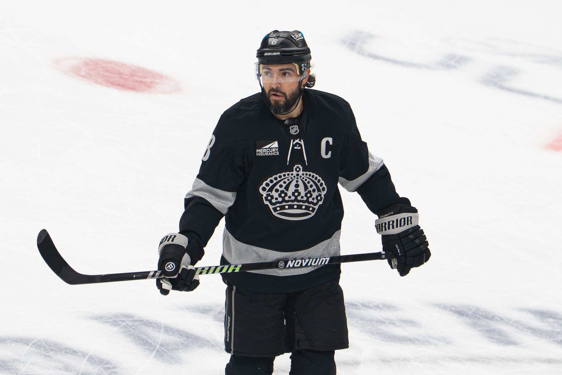 Kings captain Drew Doughty faces the Bruins