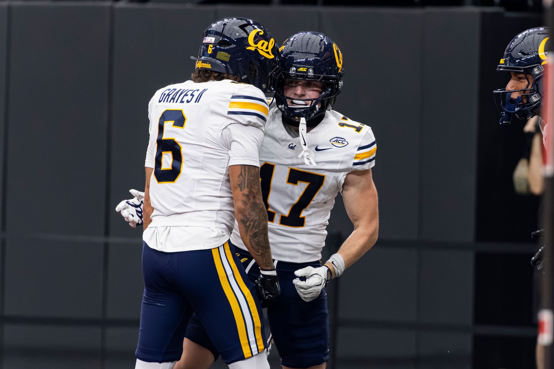 Carson Perry-Smith celebrates a touchdown with teammates