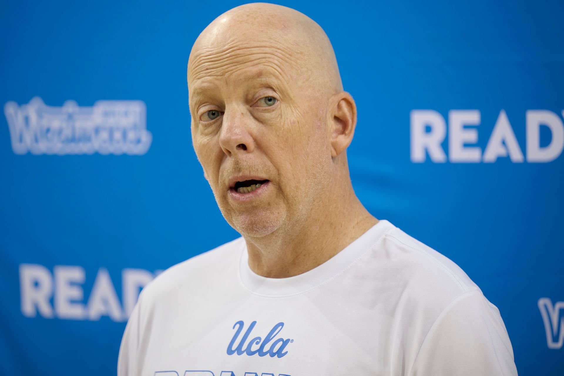 Coach Mick Cronin speaks at UCLA Media Day 2026