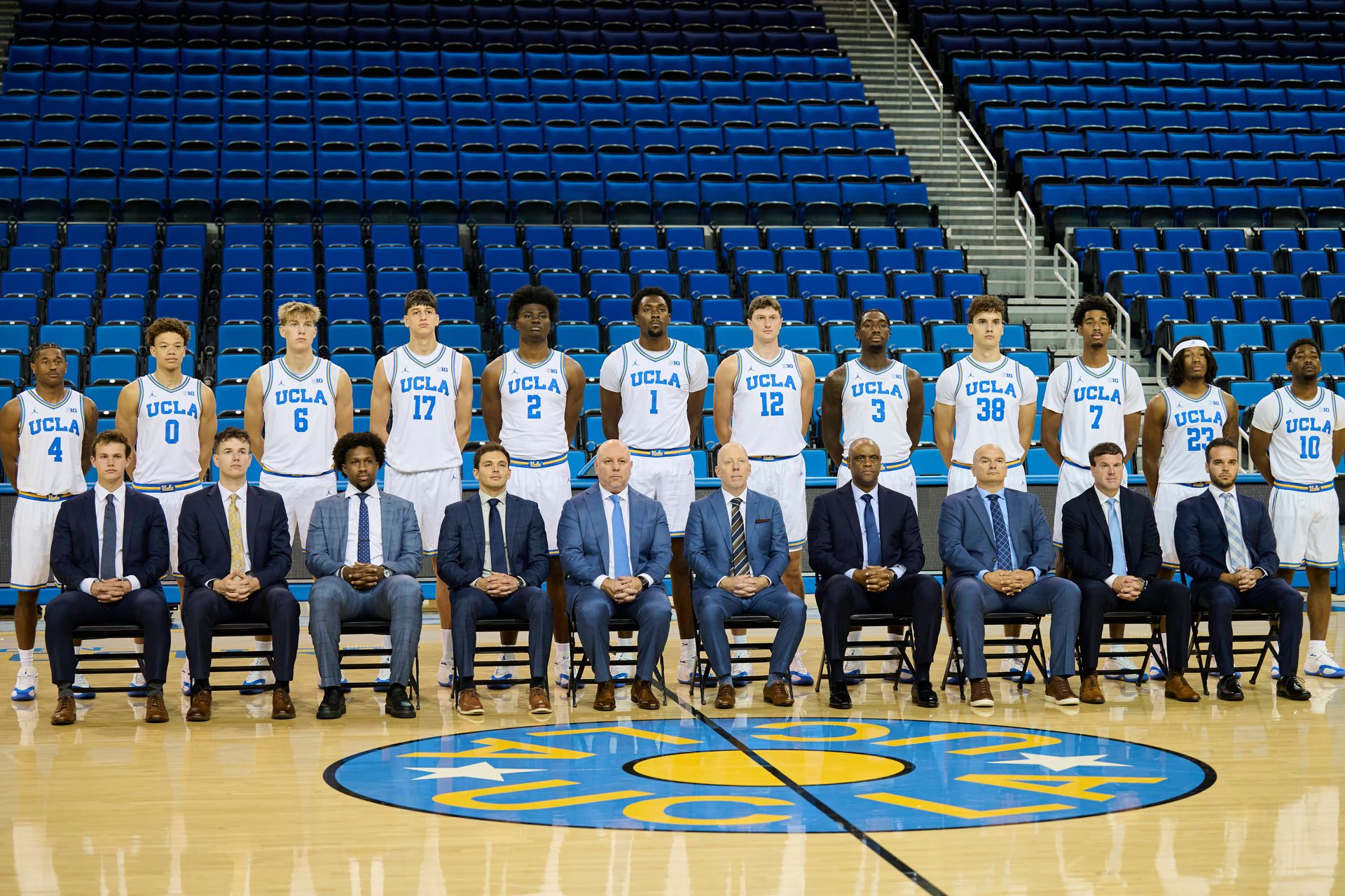 UCLA Basketball team group photo, Media Day 2026