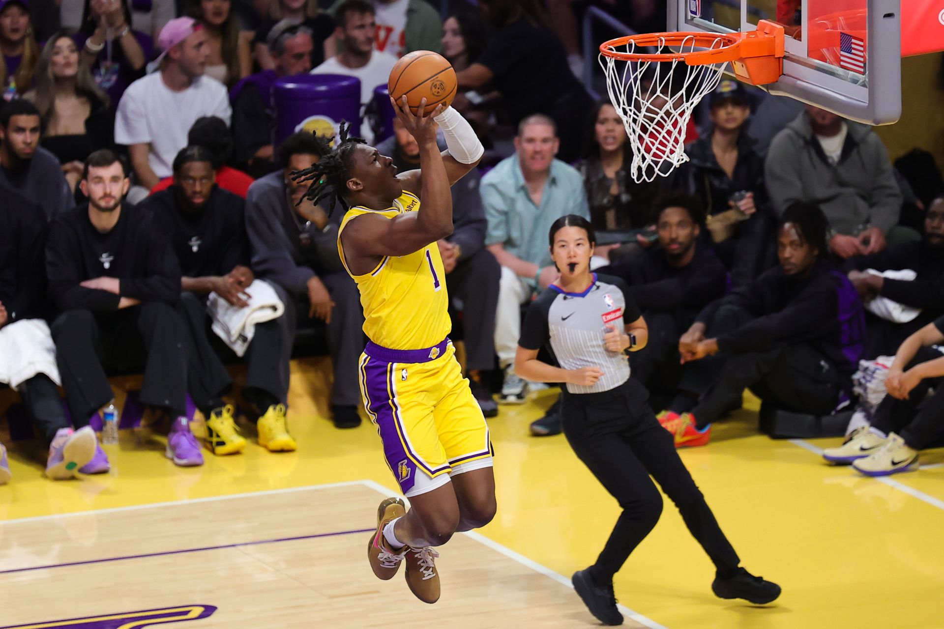 Adou Thiero shooting during the game