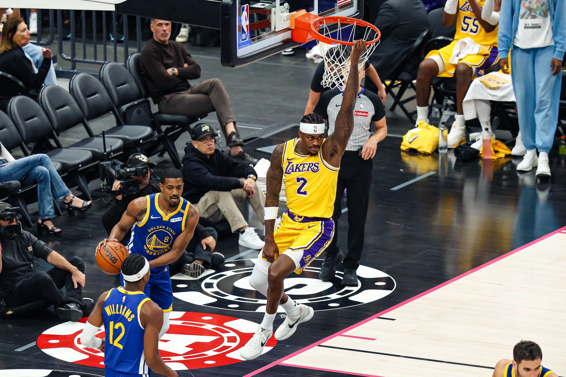 Jarred Vanderbilt throws down a third-quarter dunk
