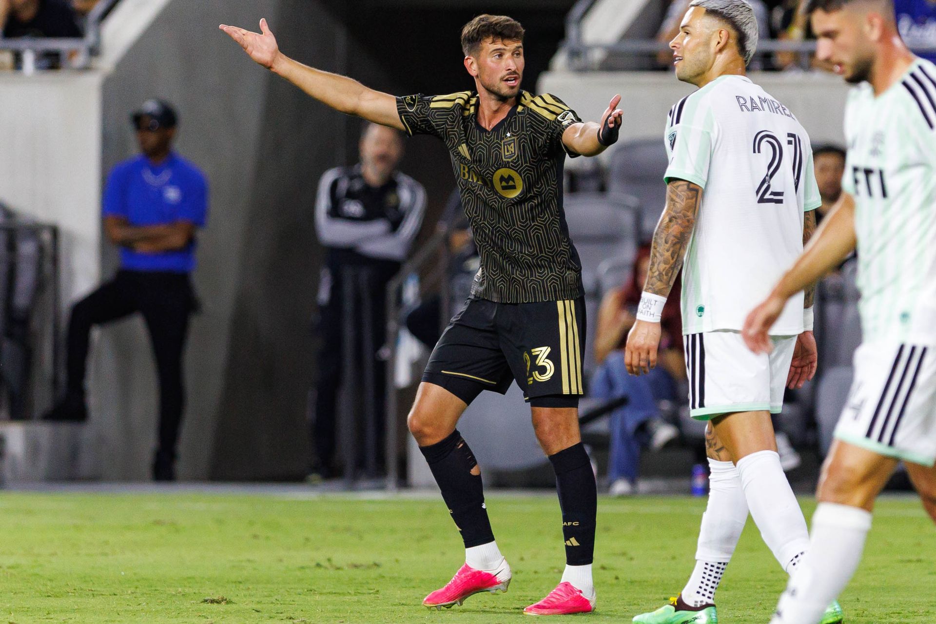 Yevhen Cheberko reacts during LAFC's victory