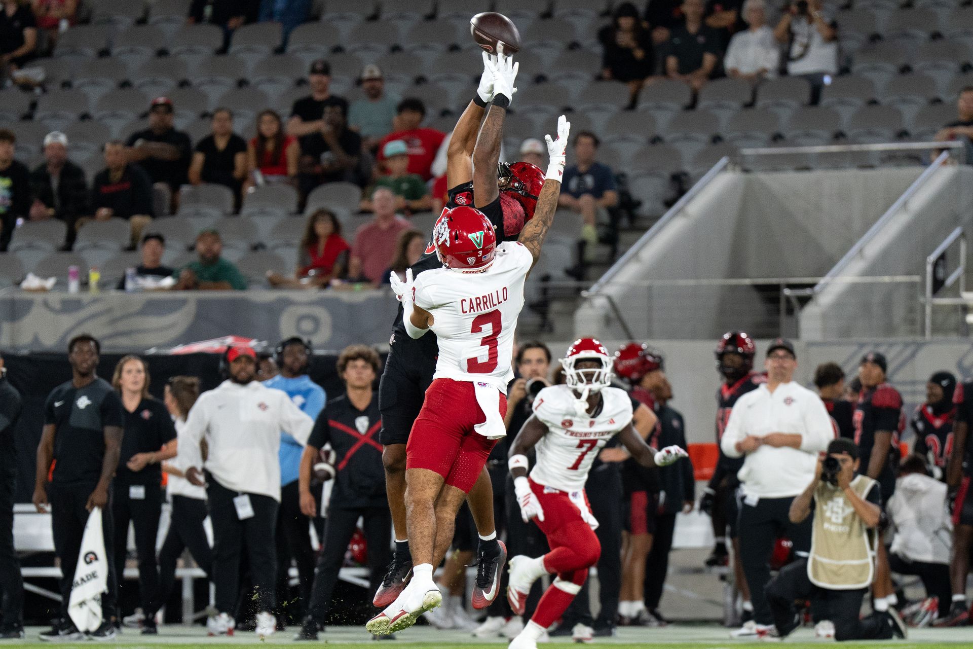 Jaden Carrillo breaks up a San Diego State pass