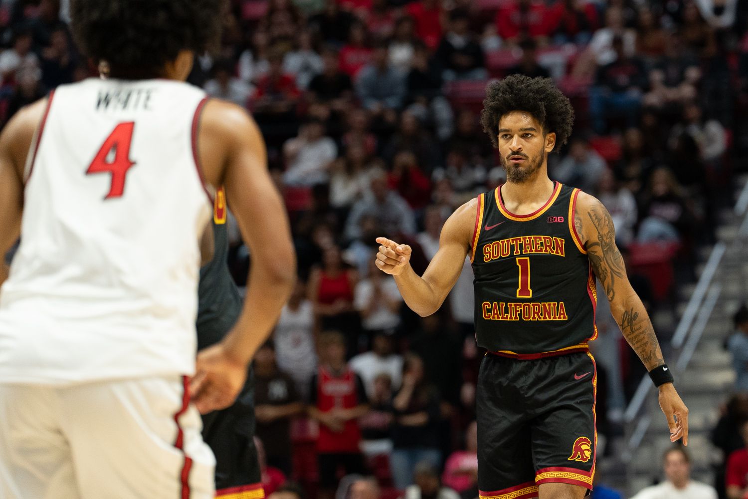Rodney Rice erupts after scoring for USC