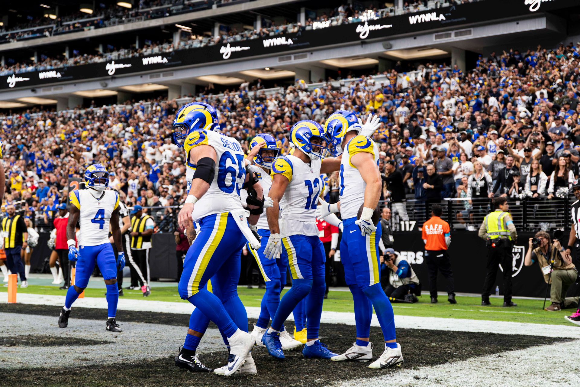 Davis Allen and Puka Nacua Celebrate Allen's Touchdown