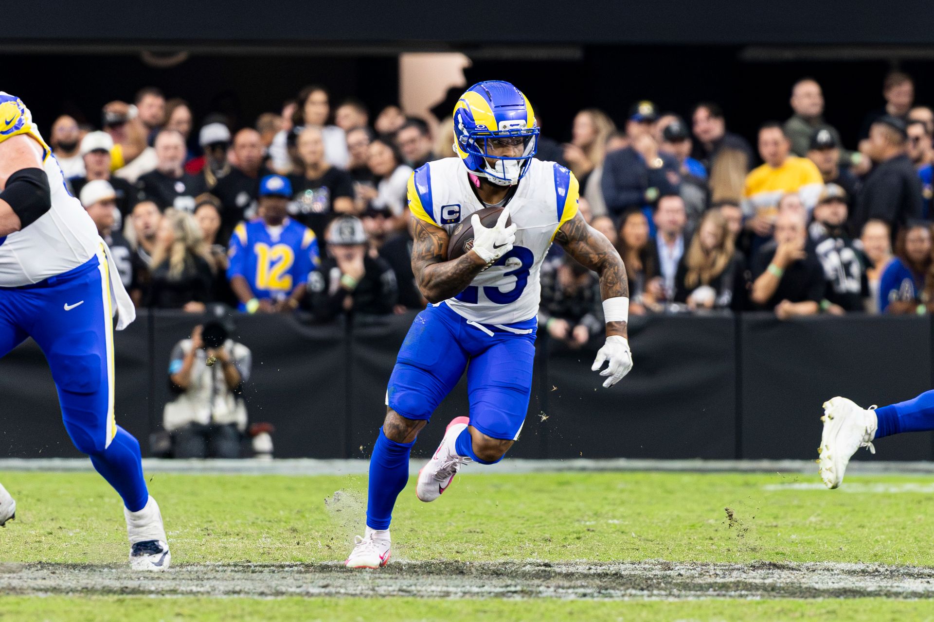 Kyren Williams Carries the Ball Against the Raiders