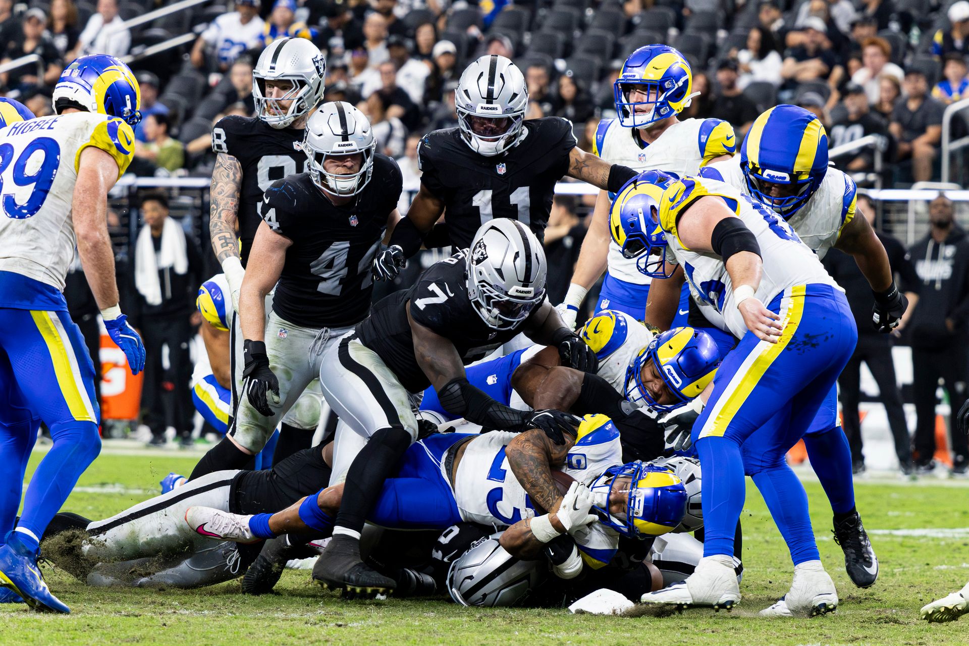 Kyren Williams Is Tackled on a Fourth-Quarter Rushing Attempt