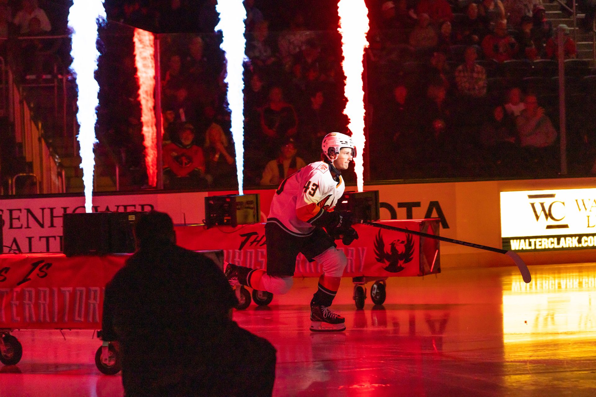 Tyson Jugnauth Takes the Ice for Firebirds Pregame Introductions