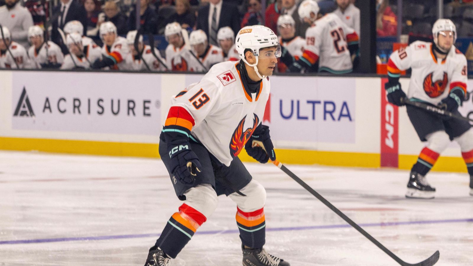 Lleyton Moore Skates During the Third Period