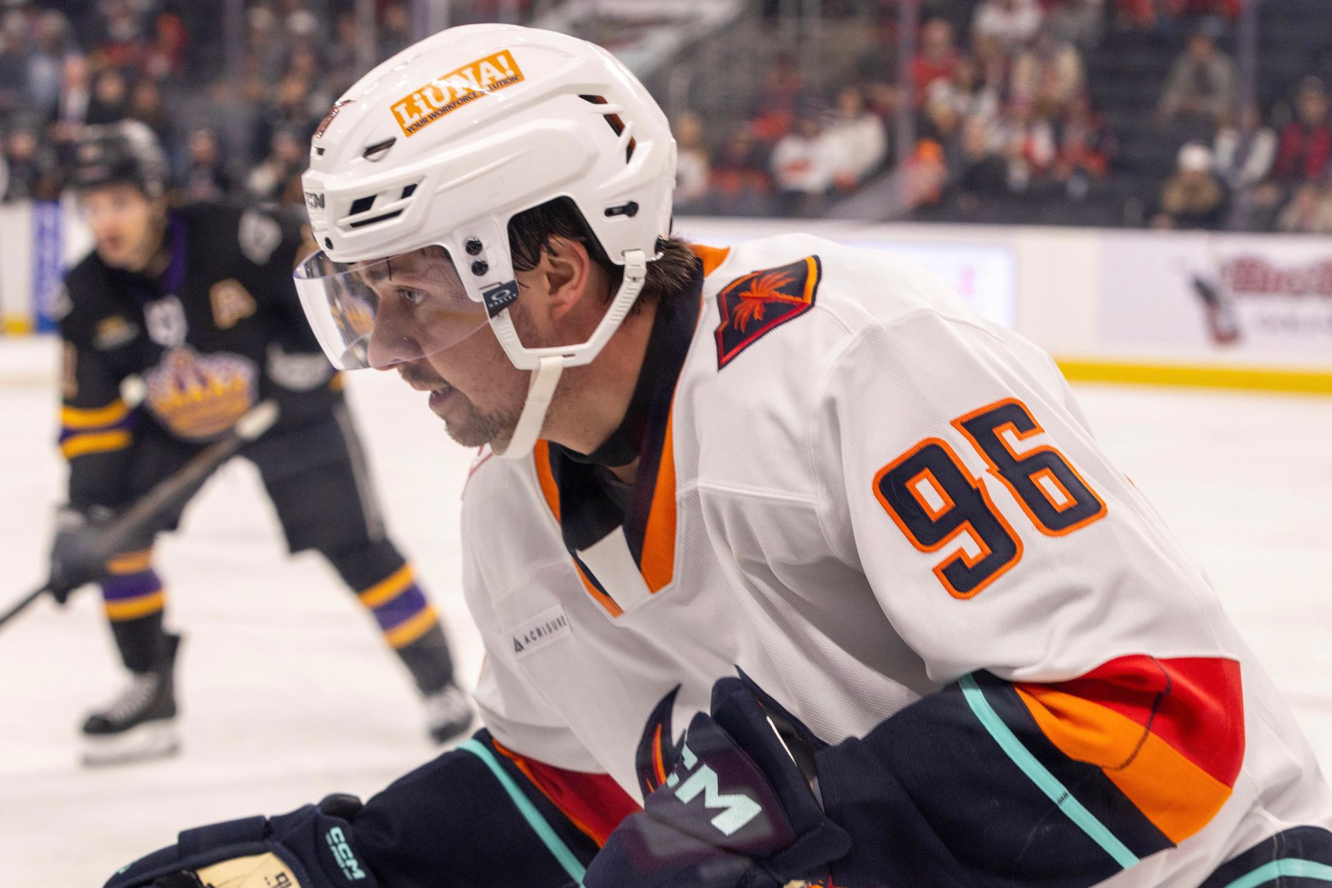 Logan Morrison Skates in the Third Period at Acrisure Arena