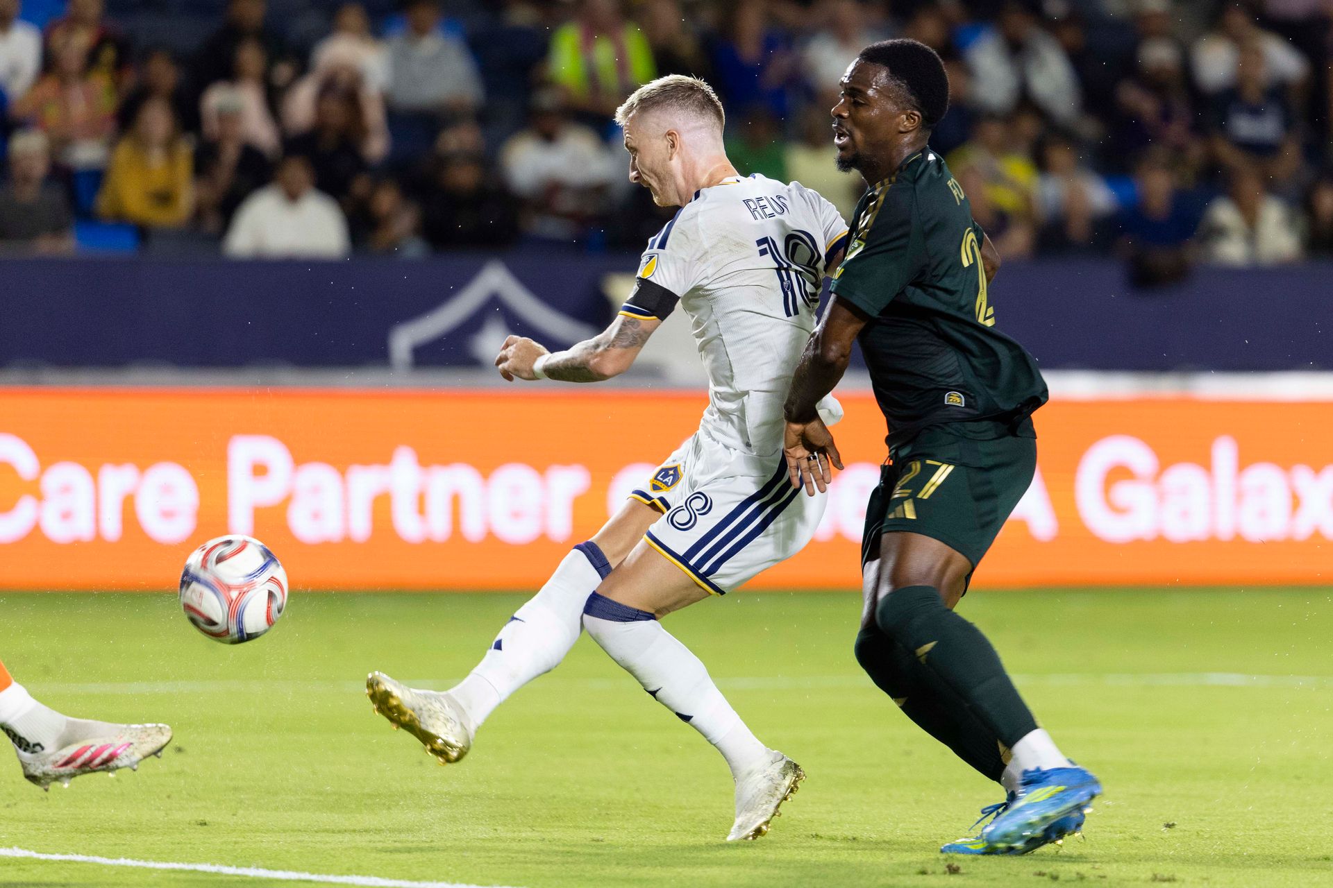 Marco Reus scores for LA Galaxy against Portland
